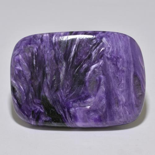 Charoíta Violeta medio natural de 80.27 ct, Corte Cojín, Opaco