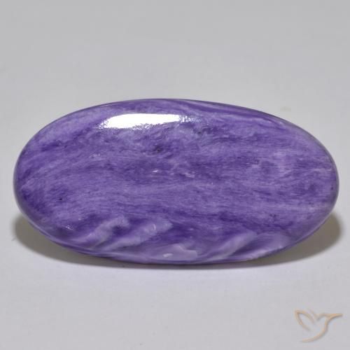 30.82ct Natural Violeta púrpura terciopelo claro Charoita, Ovalada, Opaco