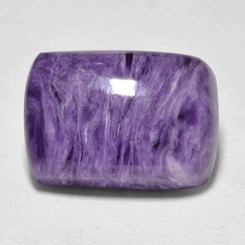 Charoíta violeta natural de 9,19 ct, corte cojín, opaco