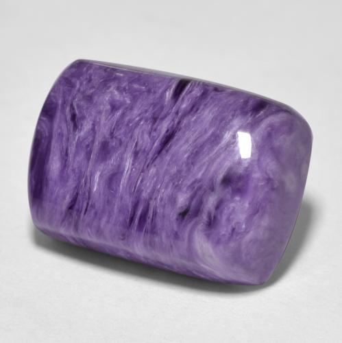 Charoíta violeta natural de 9,19 ct, corte cojín, opaco