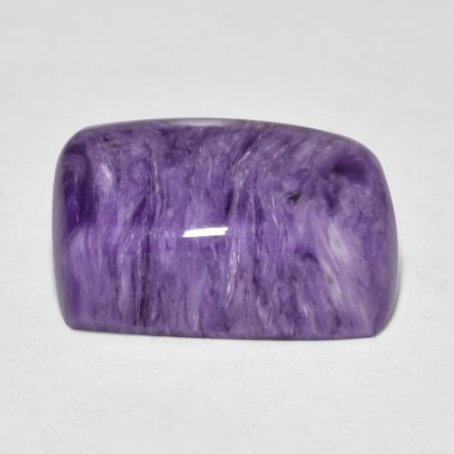 Charoíta violeta natural de 9,19 ct, corte cojín, opaco