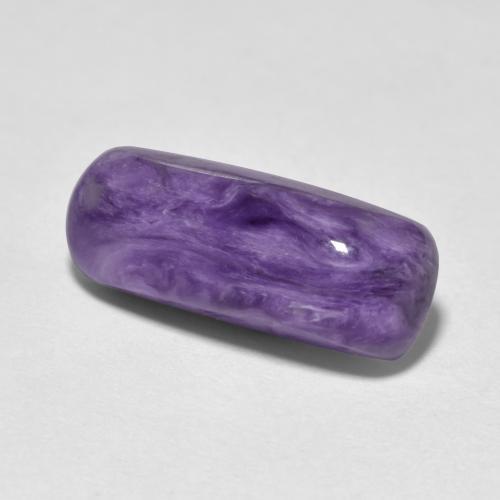 Charoíta violeta natural de 4,66 ct, corte cojín, opaco