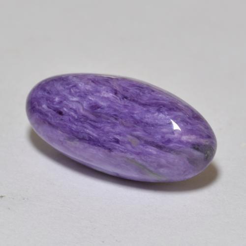 Charoíta Violeta medio natural de 5.45 ct, Corte Óvalo, Opaco