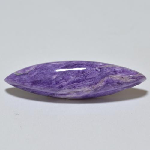 Charoíta Violeta oscuro natural de 11.86 ct, Marquesa, Opaco