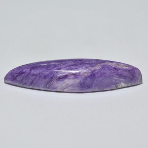 Charoíta Violeta oscuro natural de 11.86 ct, Marquesa, Opaco