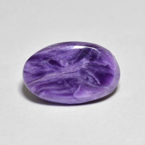 Charoíta Violeta medio natural de 2.97 ct, Corte Óvalo, Opaco