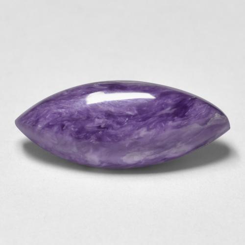 Charoíta Violeta oscuro natural de 5.14 ct, Marquesa, Opaco