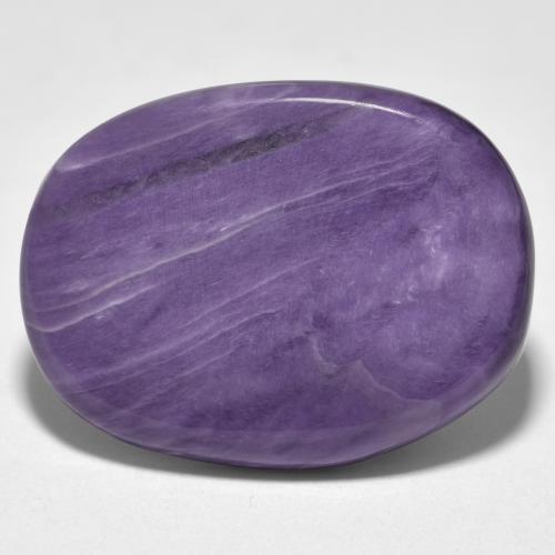 Charoíta violeta natural de 15,18 ct, corte óvalo, opaco