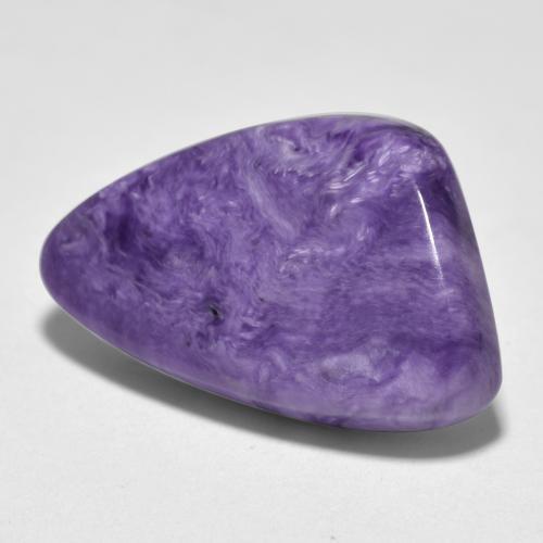 Charoíta Violeta oscuro natural de 10.92 ct, Forma elegante, Opaco