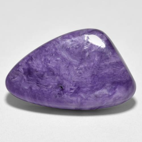 Charoíta Violeta oscuro natural de 10.92 ct, Forma elegante, Opaco