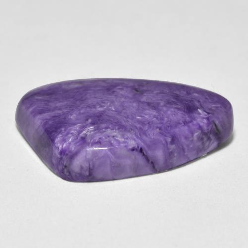 Charoíta Violeta oscuro natural de 10.92 ct, Forma elegante, Opaco