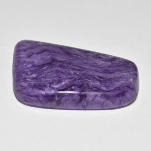 Charoíta Violeta oscuro natural de 35.97 ct, Forma elegante, Opaco