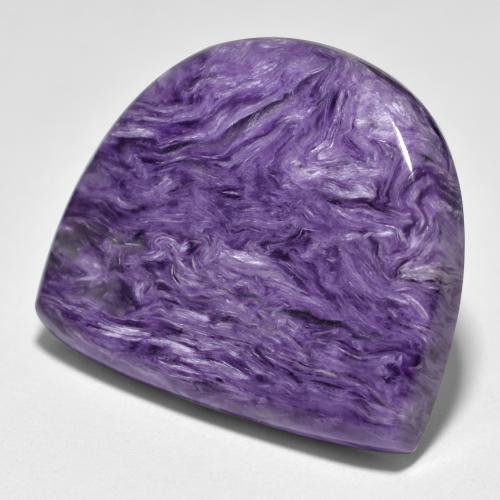 Charoíta violeta natural de 35,16 ct, forma elegante, opaco