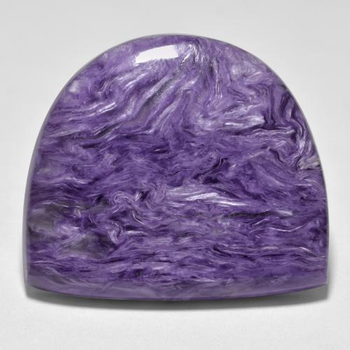Charoíta violeta natural de 35,16 ct, forma elegante, opaco