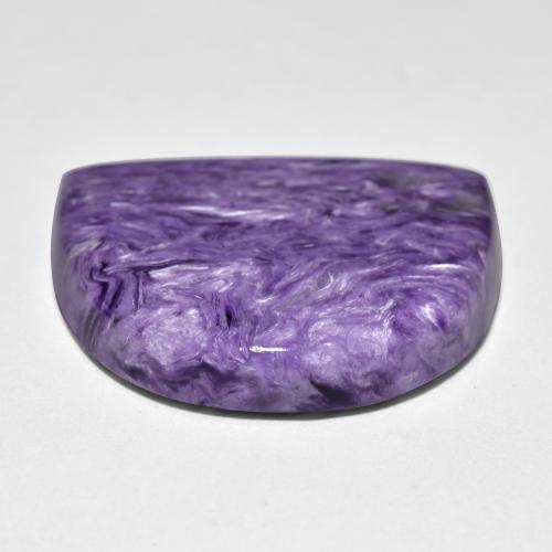 Charoíta violeta natural de 35,16 ct, forma elegante, opaco