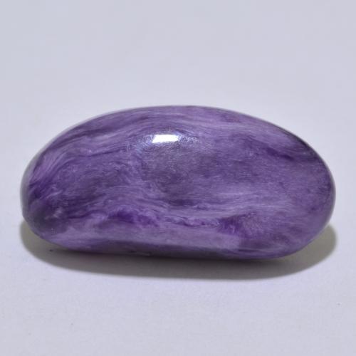 Charoíta violeta natural de 8,98 ct, forma elegante, opaco