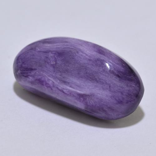 Charoíta violeta natural de 8,98 ct, forma elegante, opaco