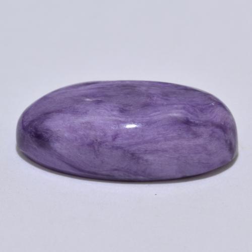 Charoíta violeta natural de 8,98 ct, forma elegante, opaco