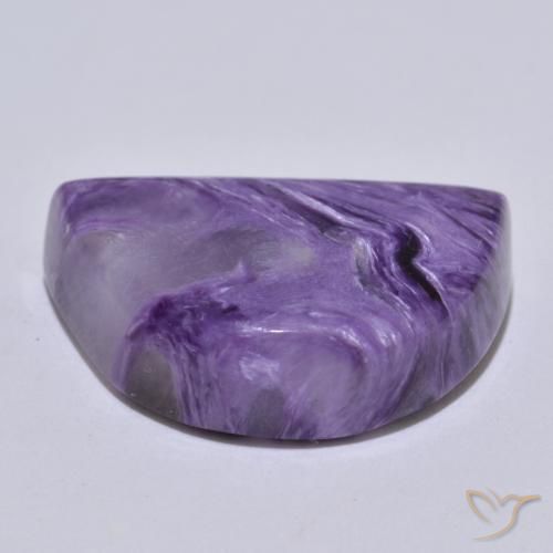Charoíta Violeta oscuro natural de 16.25 ct, Elegante, Opaco
