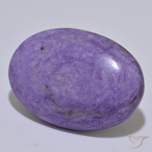 34.16ct Natural Violeta medio Charoita, Ovalada, Opaco