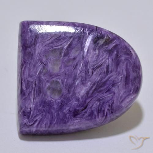 Charoíta violeta natural de 30,39 ct, forma elegante, opaco