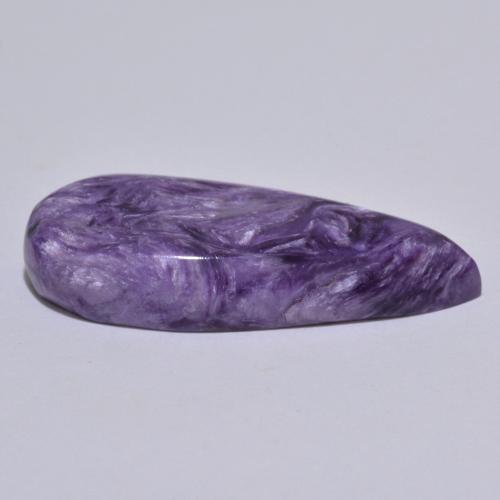 Charoíta Violeta oscuro natural de 17.33 ct, En forma de pera, Opaco
