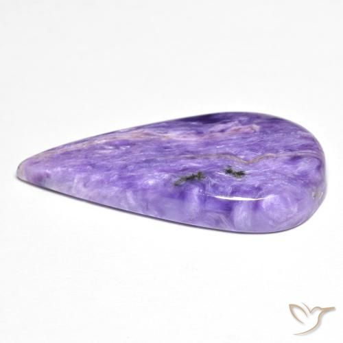 Charoíta Violeta medio natural de 12.05 ct, En forma de pera, Opaco