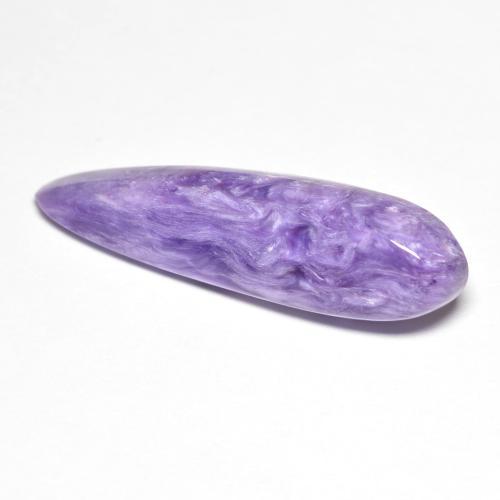 Charoíta Violeta medio natural de 9.95 ct, En forma de pera, Opaco