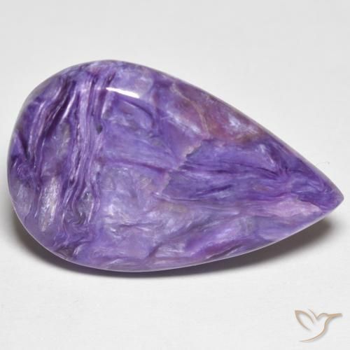 12.72ct Natural Violeta medio Charoita, En forma de pera, Opaco
