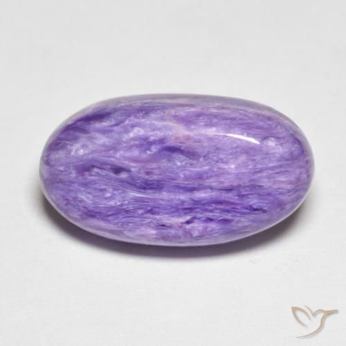 7.23ct Natural Violeta medio Charoita, Ovalada, Opaco