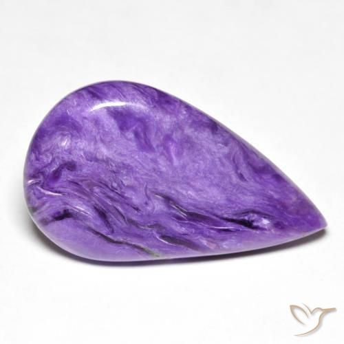 Charoíta Medium Dark-Violet natural de 11.71 ct, En forma de pera, Opaco
