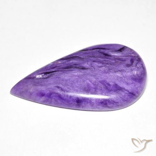Charoíta Medium Dark-Violet natural de 11.71 ct, En forma de pera, Opaco