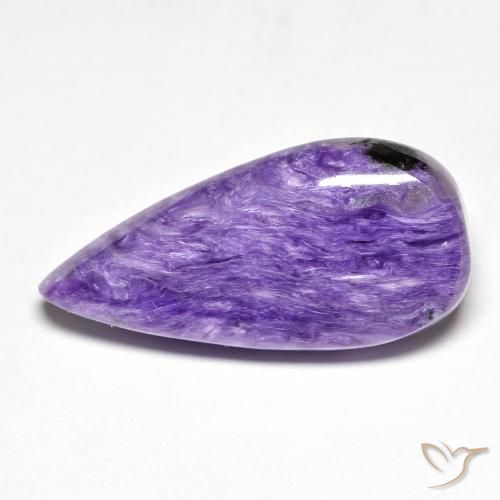 12.77ct Natural Violeta oscuro Charoita, En forma de pera, Opaco