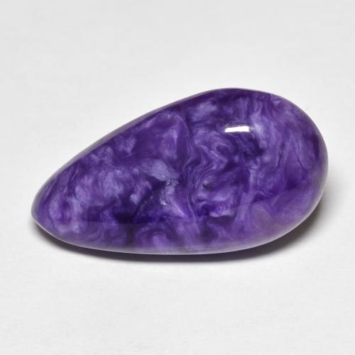 Charoíta Violeta intenso medio natural de 10.86 ct, En forma de pera, Opaco