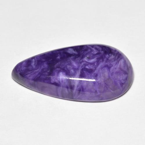 Charoíta Violeta intenso medio natural de 10.86 ct, En forma de pera, Opaco