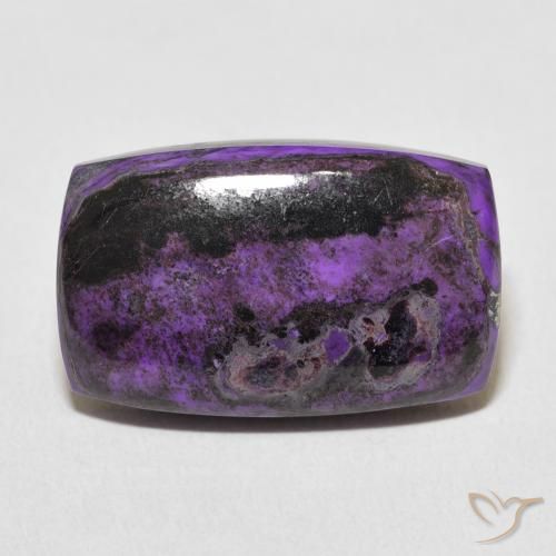 15.40ct Natural Violeta oscuro Charoita, Forma Cojín, Opaco