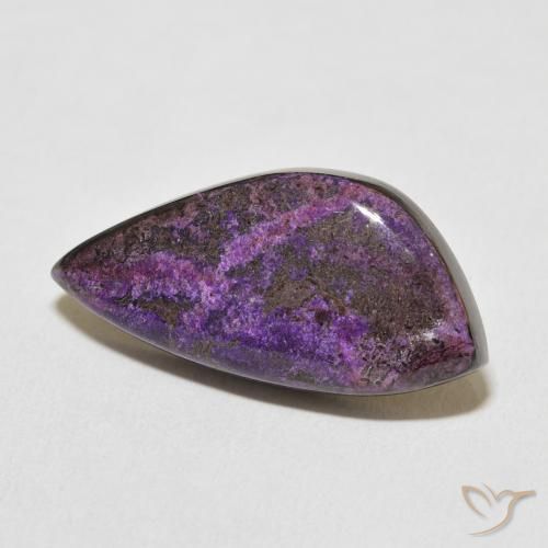 Charoíta Violeta oscuro natural de 16.06 ct, Elegante, Opaco