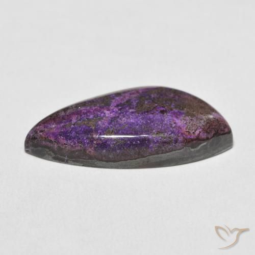 Charoíta Violeta oscuro natural de 16.06 ct, Elegante, Opaco