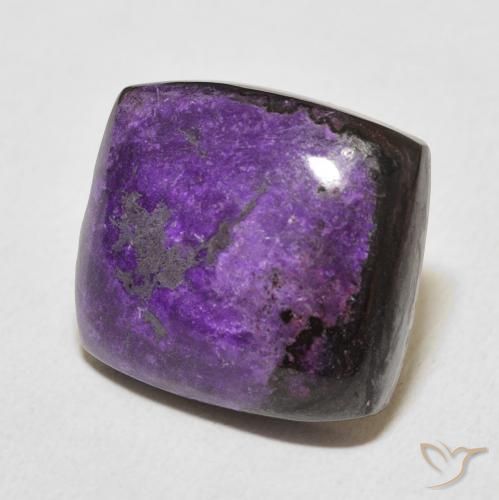 Charoíta Violeta púrpura terciopelo natural de 12.90 ct, Forma Cojín, Opaco