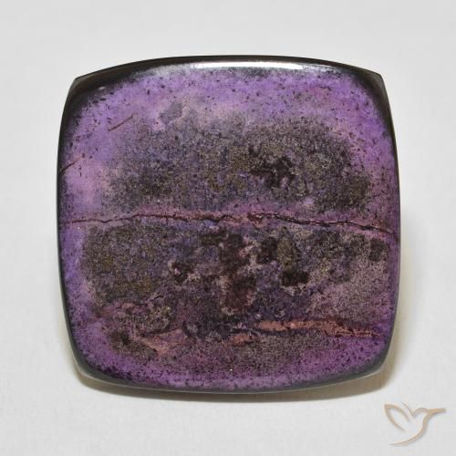 33.21ct Natural Violeta oscuro Charoita, Forma Cojín, Opaco