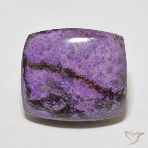 11.21ct Natural Violeta púrpura terciopelo Charoíta, Forma Cojín, Opaco