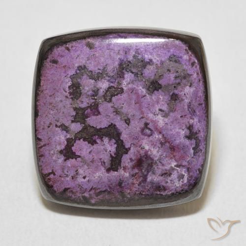 17.52ct Natural Violeta oscuro Charoita, Forma Cojín, Opaco