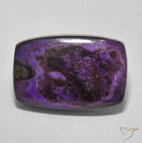 13.27ct Natural Medium Dark-Violet Charoita, Forma Cojín, Opaco