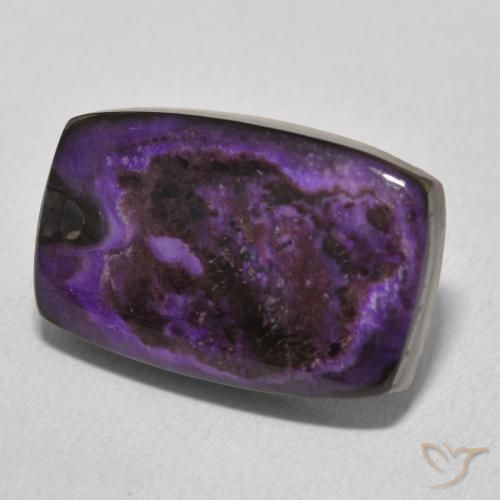 Charoíta Medium Dark-Violet natural de 13.27 ct, Forma Cojín, Opaco