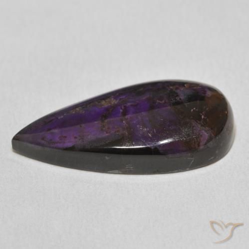 Charoíta Violeta medio natural de 14.65 ct, En forma de pera, Opaco