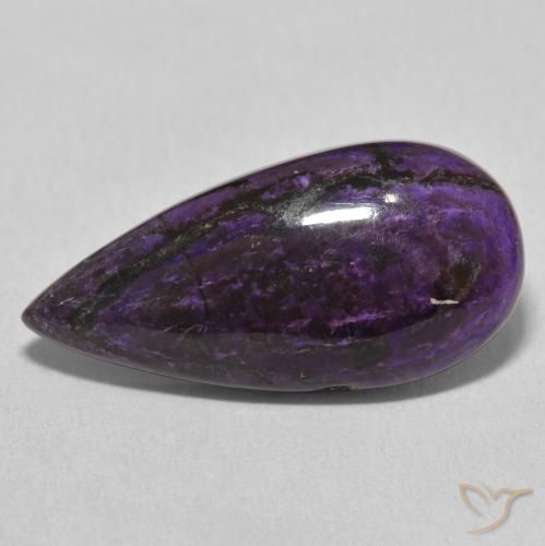 11.69ct Natural Violeta medio Charoíta, En forma de pera, Opaco