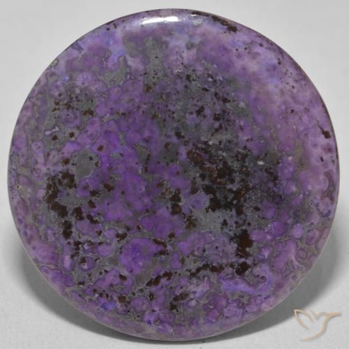 30.89ct Natural Violeta oscuro Charoita, Redondo, Opaco
