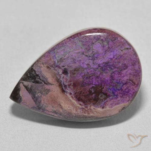 18.65ct Natural Violeta medio Charoíta, En forma de pera, Opaco