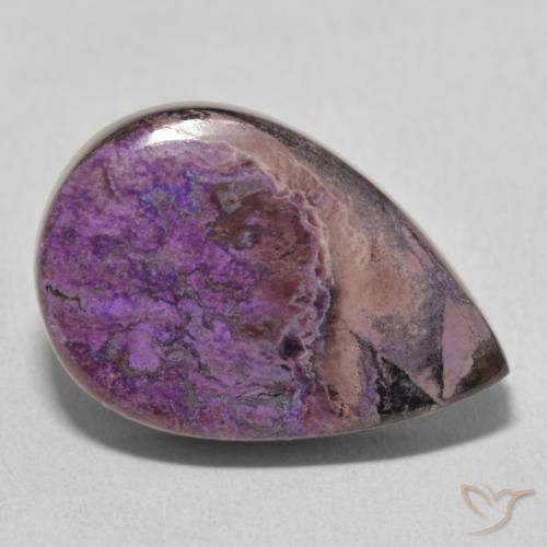 Charoíta Violeta medio natural de 18.65 ct, En forma de pera, Opaco
