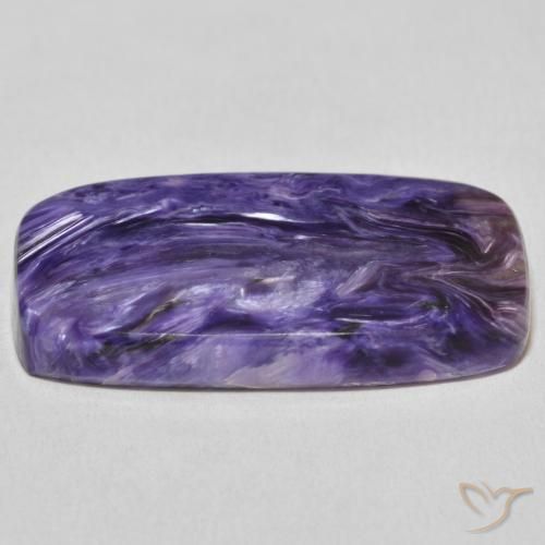 Charoíta Violeta medio natural de 35.16 ct, Forma Cojín, Opaco